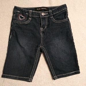 Bermuda Jean shorts size 6 girls hearts sequins